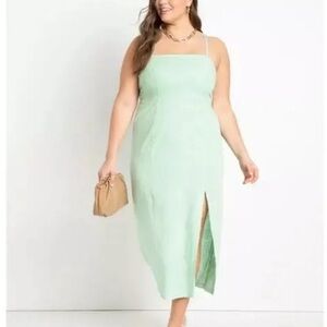 Eloquii Green Dress( Missing a Belt Loop)